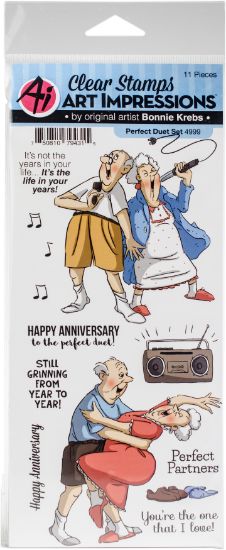 Picture of Art Impressions Work & Play Clear Stamps Perfect Duet