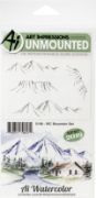 Picture of Art Impressions Watercolor Cling Rubber Stamps WC Mountain
