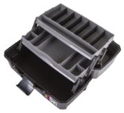 Picture of ArtBin Lift Tray Box W/2 Trays & Quick Access Lid Storage 8"X14"X7.5", Black & Gray
