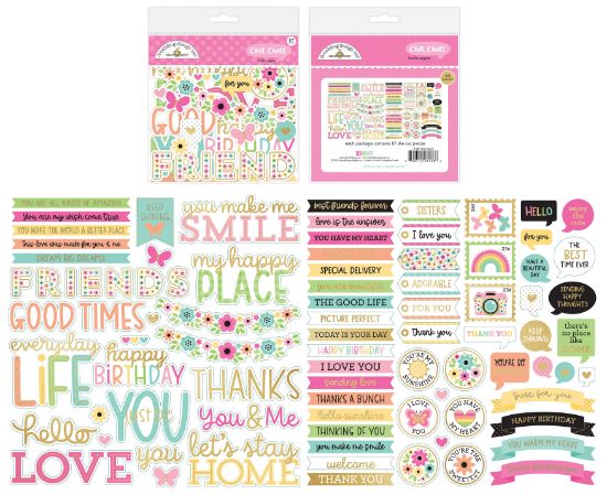 Picture of Doodlebug Odds & Ends Chit Chat Die-Cuts 6/Pkg-Hello Again
