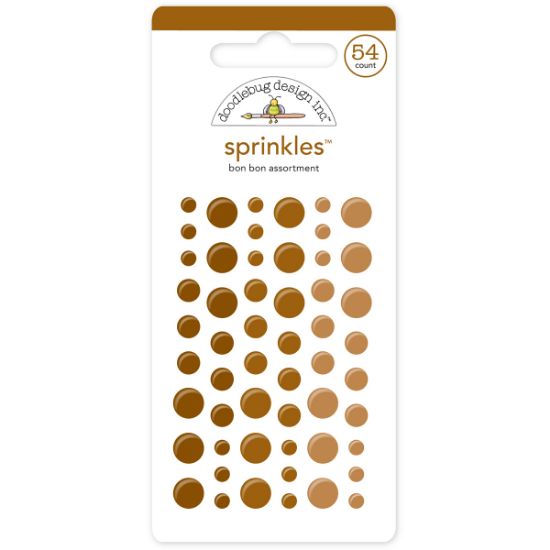 Picture of Doodlebug Sprinkles Adhesive Glossy Enamel Embellishments Bon Bon Dots 54/Pkg