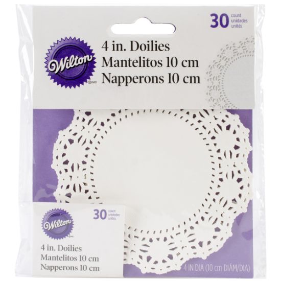 Picture of Greaseproof Doilies 4" Round White 30/Pkg