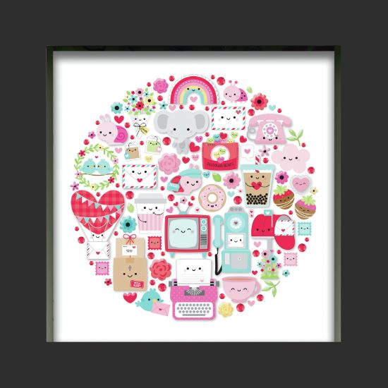 Picture of Doodlebug Design Shadow Box Kit 6/Pkg-Lots Of Love