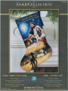 Picture of Gold Collection Holy Night Stocking Counted Cross Stitch Kit 16" Long 18 Count