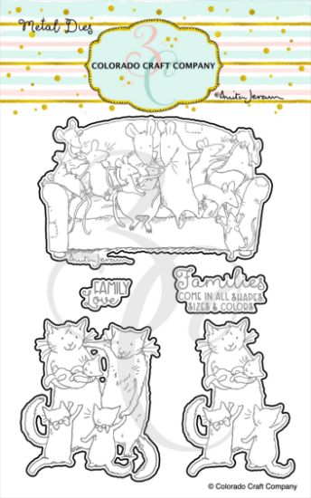 Picture of Colorado Craft Company Metal Die Set-Family Love-By Anita Jeram