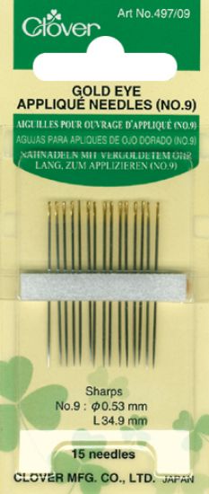 Picture of Gold Eye Applique Needles Size 9 15/Pkg