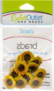 Picture of Eyelet Outlet Shape Brads 12/Pkg Sunflower