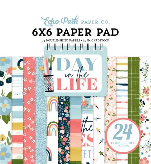 Picture of Echo Park Double-Sided Paper Pad 6"X6" 24/Pkg-Day In The Life