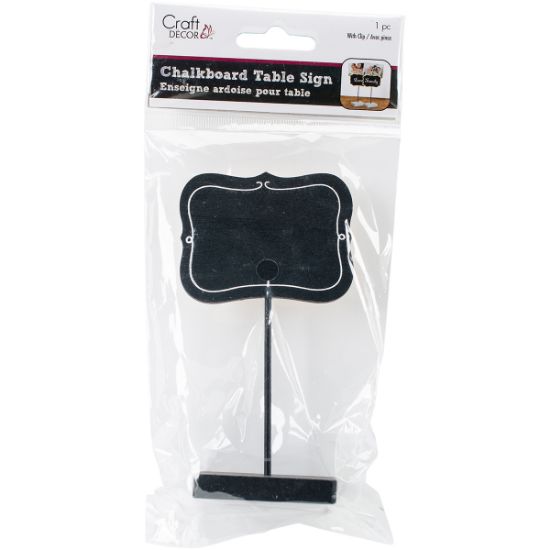 Picture of Chalkboard Table Sign 2.6"X1.8" Bracket With White
