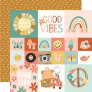 Picture of Boho Sunshine Double-Sided Cardstock 12"X12"-2"X2" & 4"X4" Elements