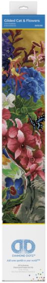 Picture of Diamond Dotz Diamond Art Kit 28.4"X20.5"-Gilded Cat & Flowers