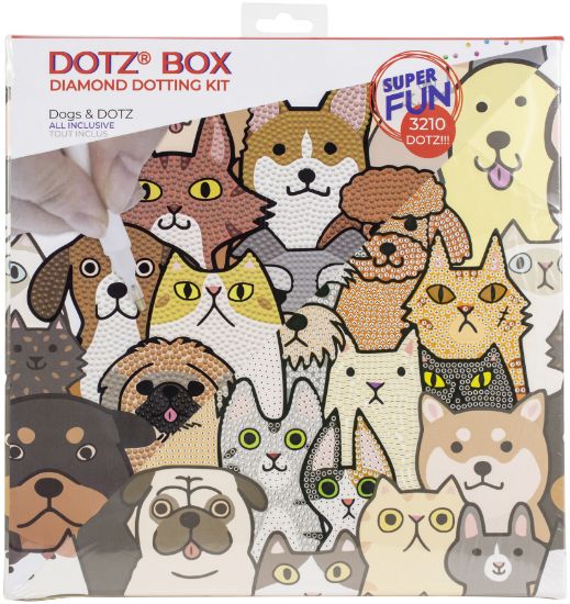 Picture of Diamond Dotz Diamond Embroidery Facet Art Box Kit 11"X11" Dogs & DOTZ
