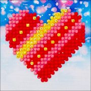 Picture of Diamond Dotz Diamond Embroidery Facet Art Kit 4.75"X4.75" Patchwork Heart