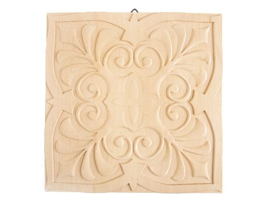 Picture of CousinDIY Paintable Wood Medallian 12"x12"-Palm Square