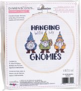 Picture of Dimensions Counted Cross Stitch Kit 6" Round Gnomies (14 Count)