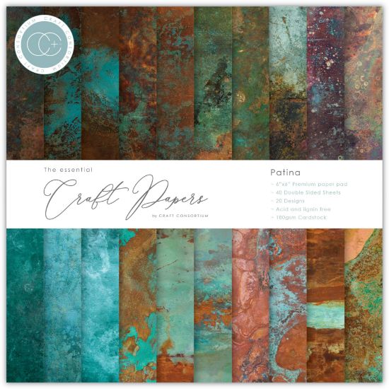 Picture of Craft Consortium Double-Sided Paper Pad 6"X6" 40/Pkg Patina, 20 Designs