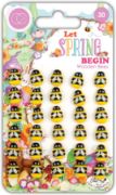 Picture of Craft Consortium Laser-Cut Adhesive Wooden Shapes 30/Pkg-Let Spring Begin Bees