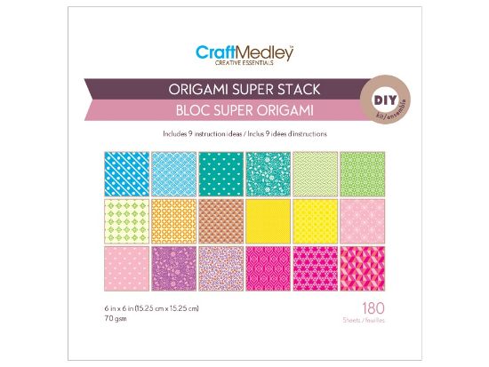 Picture of Craft Medley Origami Super Stack 180/Pkg-Pretty Patterns