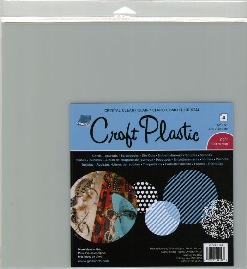 Picture of Craft Plastic Sheets 12"X12" 4/Pkg Clear .020