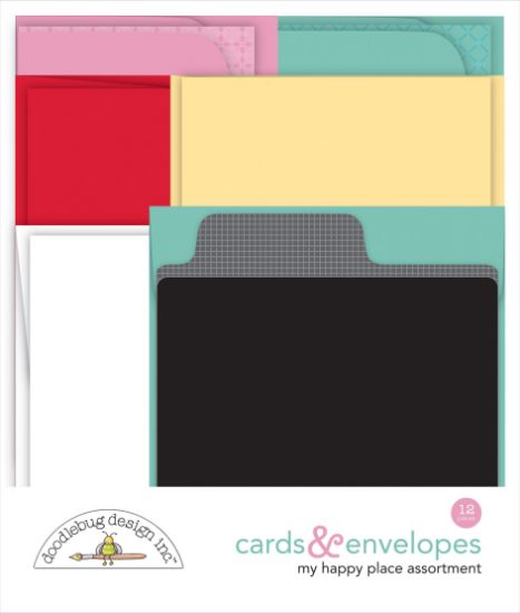 Picture of Doodlebug Cards & Envelopes 12/Pkg-My Happy Place