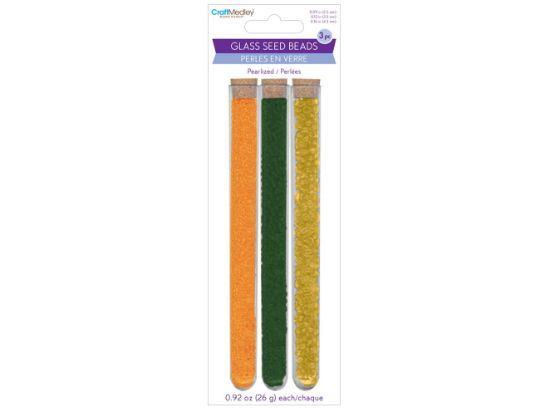 Picture of Craft Medley Glass Seed Bead Vials 3/Pkg-Tropical