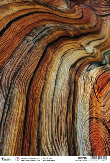 Picture of Ciao Bella Rice Paper Sheet A4 5/Pkg Red Oak Wood, Delta