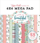 Picture of Echo Park Double-Sided Mega Paper Pad 6"X6" 48/Pkg-Life Is Beautiful