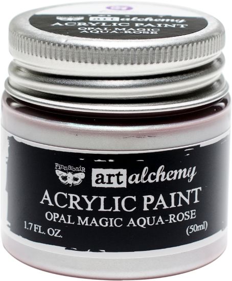 Picture of Finnabair Art Alchemy Acrylic Paint 1.7 Fluid Ounces Opal Magic Aqua/Rose