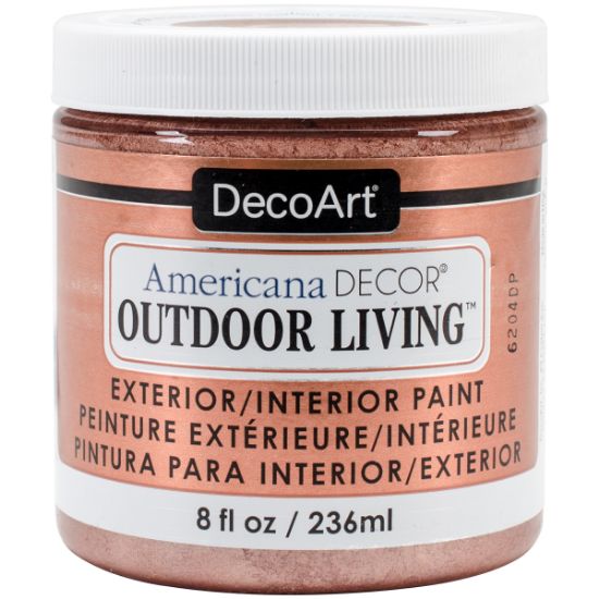 Picture of Americana Decor Outdoor Living Metallic Paint 8oz Rose Gold
