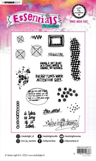 Picture of Art By Marlene Essentials Cling Stamp-Nr. 131, Mixed Media Play