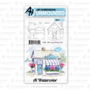 Picture of Art Impressions Watercolor Cling Rubber Stamps  WC Large Shops