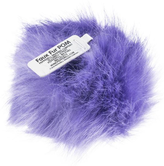 Picture of Faux Fur Pom With Loop Purple