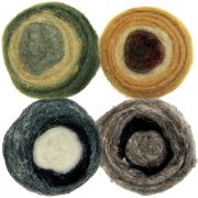 Picture of Feltworks Roving Rolls 2oz 4/Pkg Earth Tone