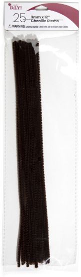 Picture of Chenille Stems 3mmx12" 25/Pkg Brown