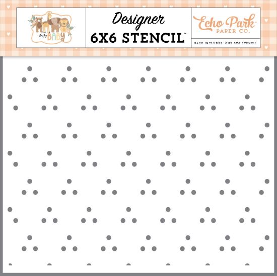 Picture of Echo Park Stencil 6"X6"-Baby Love Dots, Our Baby