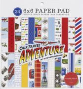 Picture of Carta Bella Double-Sided Paper Pad 6"X6" 24/Pkg-Our Travel Adventure
