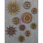 Picture of Finnabair Mechanicals Metal Embellishments Steampunk Gears 10/Pkg