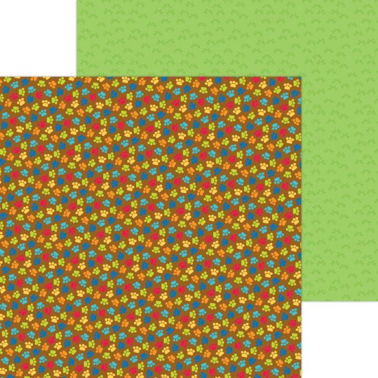 Picture of Doggone Cute Double-Sided Cardstock 12"X12"-Puppy Paws