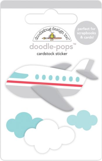 Picture of Doodlebug Doodle-Pops 3D Stickers Jet Set, I Heart Travel