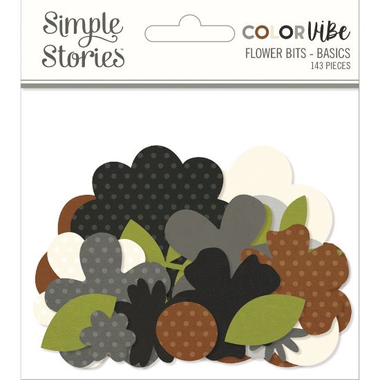 Picture of Color Vibe Cardstock Flowers Bits & Pieces 143/Pkg-Basics