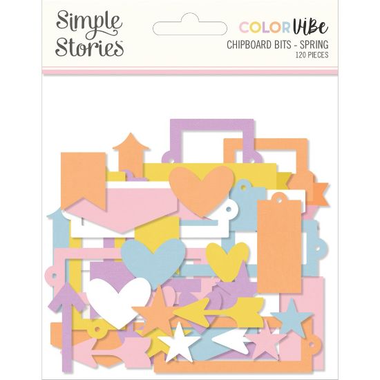 Picture of Color Vibe Chipboard Bits & Pieces 120/Pkg-Spring