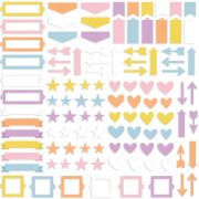Picture of Color Vibe Chipboard Bits & Pieces 120/Pkg-Spring