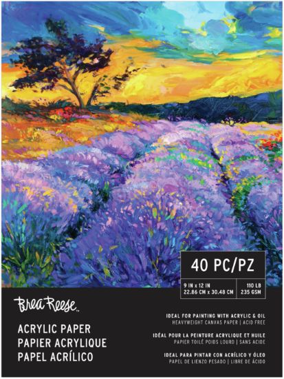 Picture of Brea Reese Acrylic Paint Paper Pad 9"X12" 40 Sheets