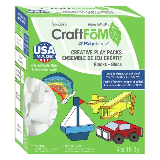 Picture of FloraCraft CraftFoM Play Pack 4oz Blocks, White