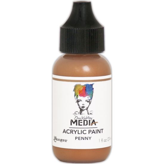 Picture of Dina Wakley Media Heavy Body Metallic Acrylic Paint 1oz Penny