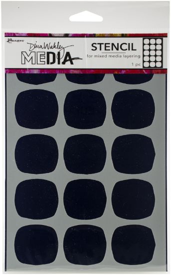 Picture of Dina Wakley Media Stencils 9"X6" Big Squovals
