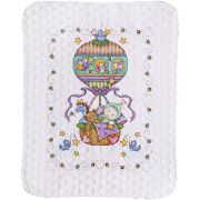 Picture of Balloon Ride Baby Quilt Stamped Cross Stitch Kit 34"X43"