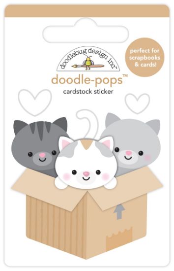 Picture of Doodlebug Doodle-Pops 3D Stickers-Kitty Litter