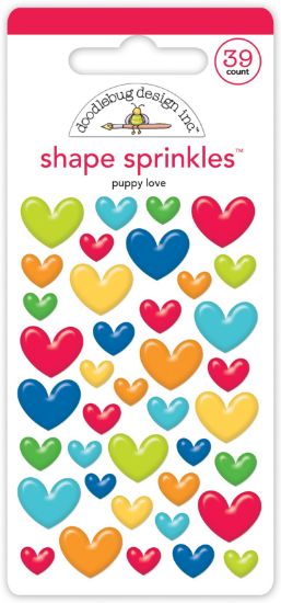 Picture of Doodlebug Sprinkles Adhesive Enamel Shapes-Puppy Love