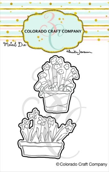 Picture of Colorado Craft Company Metal Die Set-Thinking About-By Anita Jeram